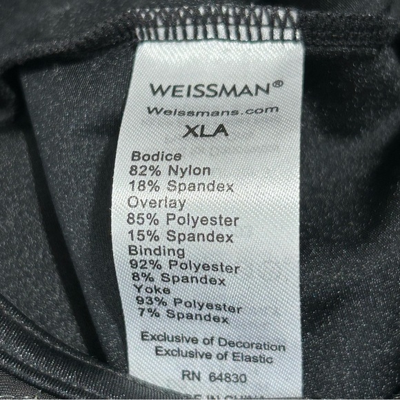 Weissman XLA Dance Costume Black Silver - Picture 7 of 8